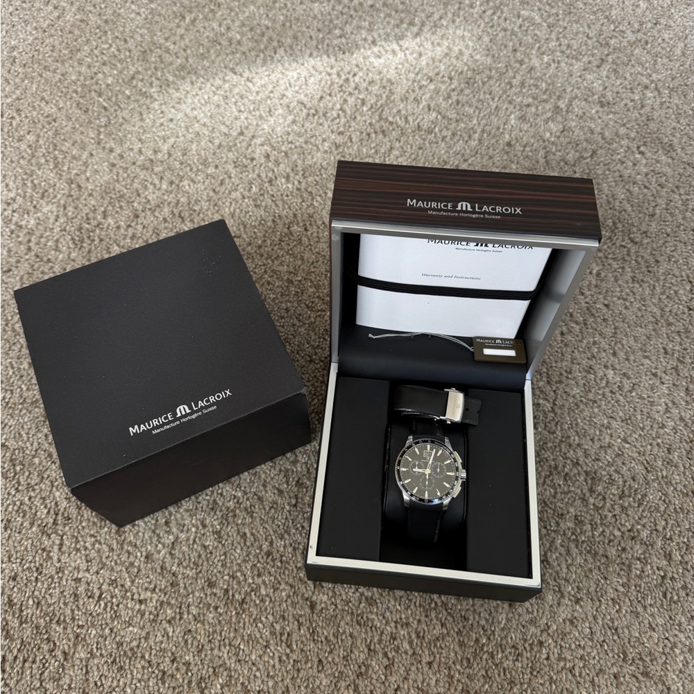 Maurice Lacroix Miros Sport Chronograph Mens Watch 
Model #: MI1098-SS041-330